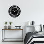 Wallity Enzoclock - S022 Reloj de pared decorativo de metal negro